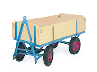 IT561C INDL TRAILER C/W SIDES/ENDS 1000KG 2000X1000 PNEUMATIC BLUE/PL