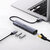 Wielofunkcyjny HUB adapter rozdzielacz USB 3.0 - 3x USB Ethernet RJ-45 USB-C PD szary