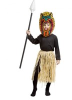 Disfraz de Africano Zulú para niño 10-12A