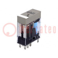 Relais: elektromagnetische; DPDT; Uspoel: 24VDC; 5A/250VAC; socket