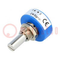 Potentiometer: axial; 1-Drehung; 10kΩ; ±20%; 1W; linear; 6,35mm