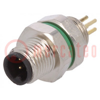 Conector: M5; tomacorriente; macho; THT; PIN: 4; IP67; 60V; 1A