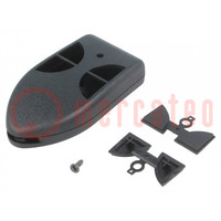 Custodia: per telecomando; X: 38mm; Y: 72mm; Z: 15mm; Mat.cust: ABS