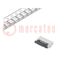 Connector: FFC/FPC; horizontal; PIN: 8; ZIF; SMT; 500mA; tinned; 30mΩ