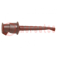 Clip-on probe; hook type; 5A; 60VDC; brown; 2.29mm; L: 59.69mm; 3925