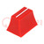 Bouton: glissière; rouge; 20x14x13mm; largeur de glissière 3/4mm
