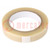 Tape: electrical insulating; W: 19mm; L: 66m; Thk: 60um; acrylic