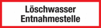 Brandschutzschild - Löschwasser Entnahmestelle, Rot/Schwarz, 7.4 x 21 cm, Text