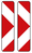 Modellbeispiel: VZ Nr. 605-43 (Pfeilbake, doppelseitig, rechts/rechtsweisend)