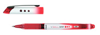 Tintenroller V-Ball Grip 05, mit Kappe, druckresistent, gummierte Griffzone, 0.5mm (F), Rot