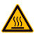 Warnung vor heißer Oberfläche Warnschild, selbstkl. Folie, Größe 10cm DIN EN ISO 7010 W017 ASR A1.3 W017