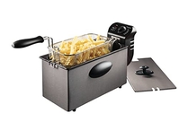 BESTRON FRITEUSE À HUILE AVEC TECHNOLOGIE ZONE FROIDE, 3,5 LITRES, AVEC RÉGULATEUR DE TEMPÉRATURE, LAVABLE AU LAVE-VAISSELLE, 20