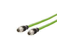 M12 Industrial Ethernet Leitung, X-kodiert, 1,0 m, M12 Stecker gerade - M12 Stecker gerade, PUR