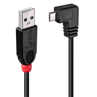 Lindy 31975 USB-kabel 0,5 m USB 2.0 USB A Micro-USB B Zwart