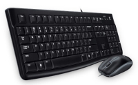 Logitech Desktop MK120 klawiatura Dołączona myszka USB Grecki Czarny