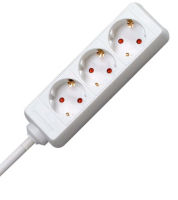 Kopp 128613003 power extension 1.4 m 3 AC outlet(s) Indoor Red, White