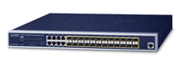 PLANET L2+/L4 24-Port 100/1000X SFP with Hardware Layer 3, 8 Shared TP Managed Switches, IPv4/IPv6 Static Routing