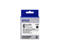 Epson Etikettenkassette LK-2TBN - Transparent - schwarz auf transparent - 6mmx9m