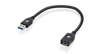 iogear G2LU3AMF USB kábel 0,3 M USB 3.2 Gen 1 (3.1 Gen 1) USB A Fekete