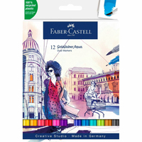 Faber-Castell 164612 marqueur 12 pièce(s) Pointe fine Multicolore