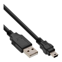 InLine 33107L USB-kabel 5 m USB A Mini-USB B Zwart