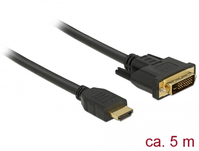 DeLOCK 85656 adaptador de cable de vídeo 5 m HDMI tipo A (Estándar) DVI Negro