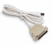 Intermec USB to Parallel Adapter parallelle kabel Wit 1,8 m