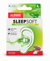 Alpine SleepSoft Wiederverwendbarer Ohrstöpsel Grün, Weiß