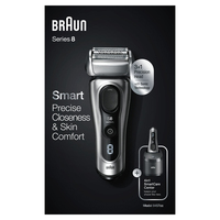 Braun Series 8 8457cc Wet&Dry Szitaborítású vágófejes borotva Vágó Fekete, Szürke