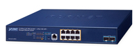 PLANET Layer 3, 8-Port 2.5GBASE-T Managed L3 2.5G Ethernet (100/1000/2500) Power over Ethernet (PoE) 1U Blauw