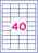 Office Star OS43657 étiquette auto-collante Rectangle Permanent Blanc 4000 pièce(s)