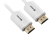 Sharkoon 1m, 2xHDMI HDMI-Kabel HDMI Typ A (Standard) Weiß