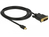 DeLOCK 83989 adaptador de cable de vídeo 2 m Mini DisplayPort DVI-D Negro