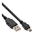 InLine USB 2.0 Mini-Kabel, USB A ST an Mini-B ST (5pol.), schwarz, 0,5m