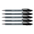 Papermate Flexgrip Ultra Black Clip-on retractable ballpoint pen Medium 5 pc(s)