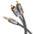 Goobay 65284 audio cable 0.5 m 3.5mm 2 x RCA Black, Silver