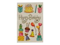 Aufkleber bsb Creative Sticker Metallic Geburtstag Blisterpackung