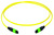 MPO APC female Patchkabel, gelb, E9/125 OS2, 80 m