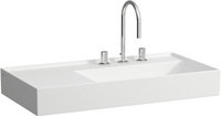 Laufen Waschtisch KARTELL 900x460mm Abl. li o ÜL 1 HL-Ausf. we ma H8103397571111