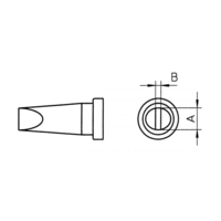 Weller Lötspitze Serie LT, Meißelform, LT H/0,8 x 0,4 mm, gerade