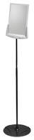 Durable SHERPA Adjustable Floor Display Stand Sign A4 | 66 - 114cm | Grey