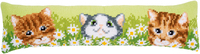 Cross Stitch Kit: Draft Excluder: Cats among Daisies