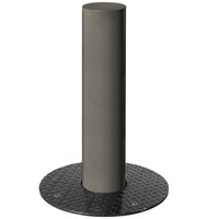 Barcelona Retractable Steel Bollard - (206613) 160mm Diameter - Procity Grey