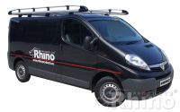 Dachgepäckträger aus Aluminium für Renault Trafic, Bj. 2002-2014, Radstand 3498mm, Normaldach, L2H1, mit Hecktüren von Rhino