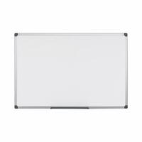 Bi-Office Maya Magnetic Melamine Whiteboard Grey Plastic Frame 2400x1200mm