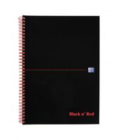 Black n' Red Wirebound Notebook 100 Pages A4 (Pack of 10) 846350152