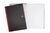 Black n Red A4 Casebound Hard Cover Notebook A-Z Ruled 192 Pages Black/R(Pack 5)
