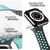 NALIA Airflow Silicone Cinturino Smart Watch compatible con Apple Watch Bracciale SE Series 8/7/6/5/4/3/2/1, 38mm 40mm 41mm, per iWatch Orologio Donna e Uomo Grigio Turchese