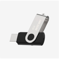 Hikvision HIKSEMI Pendrive - 128GB USB3.0, ROTARY M200S, Ezüst-Fekete