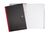 Black n Red A4 Casebound Hard Cover Notebook A-Z Ruled 192 Pages Black/Red (Pack 5)